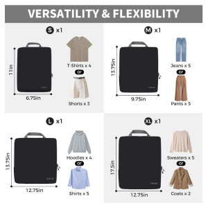 BAGAIL Compression Packing Cubes (3)