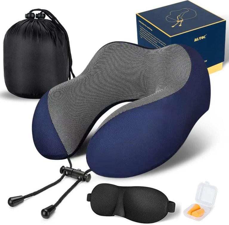 MLVOC Memory Foam Travel Pillow