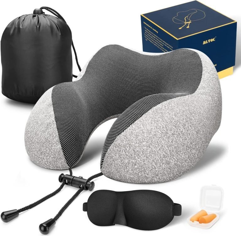 MLVOC Memory Foam Travel Pillow