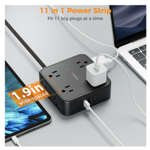 TESSAN Travel Power Strip