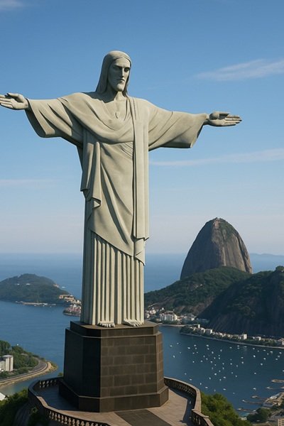 Christ the Redeemer statue overlooking Rio de Janeiro