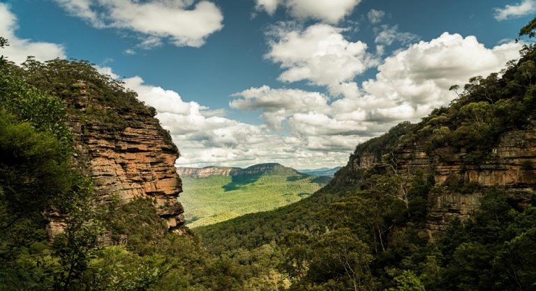 blue mountains national park valley view one of the best day trips from sydney with cliffs and forest