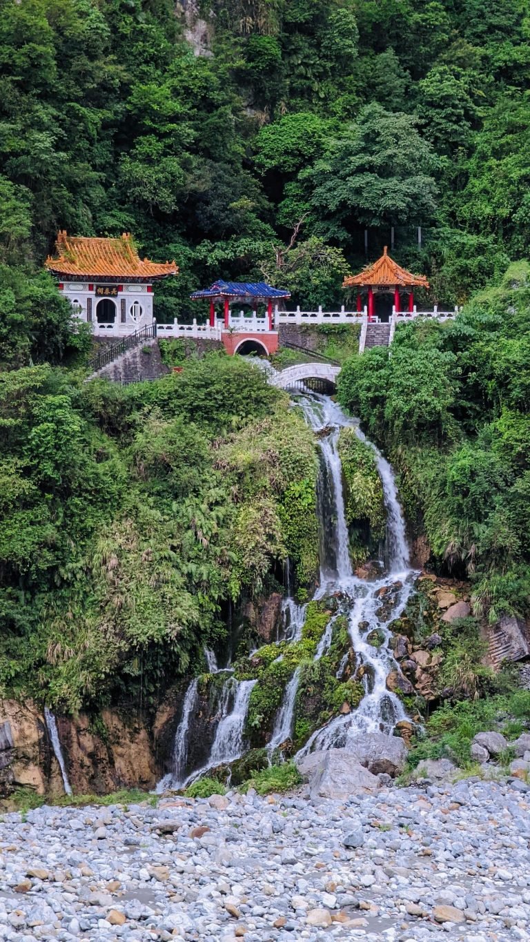 A hidden waterfall scene in Hualien County