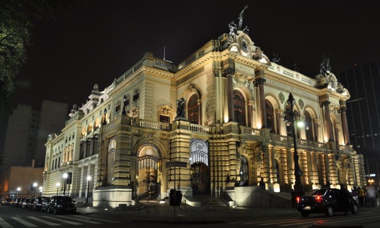 things to do in sao paulo theatro municipal historic theater night architecture Caption: Description: