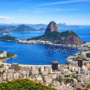 Where to stay in rio de janeiro - Skyline with sugarloaf mountain under bright blue skies