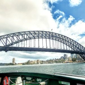 Where to stay in Sydney near Harbour Bridge view from ferry Sydney Harbour