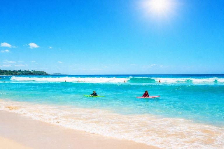 where to stay in sydney bondi beach surfers turquoise water white sand