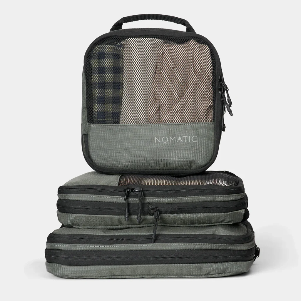 Nomatic packing cubes review - Nomatic compression packing cubes travel organizer set for carry-on luggage