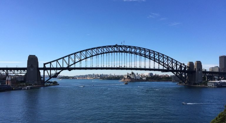Sydney Harbour Bridge and Opera House view public transport access Sydney Caption: Description:
