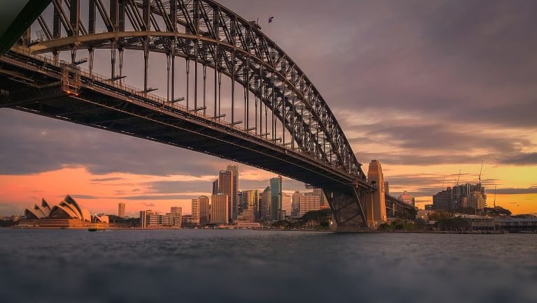 Sydney Harbour Bridge and Opera House at sunset Sydney public transport guide