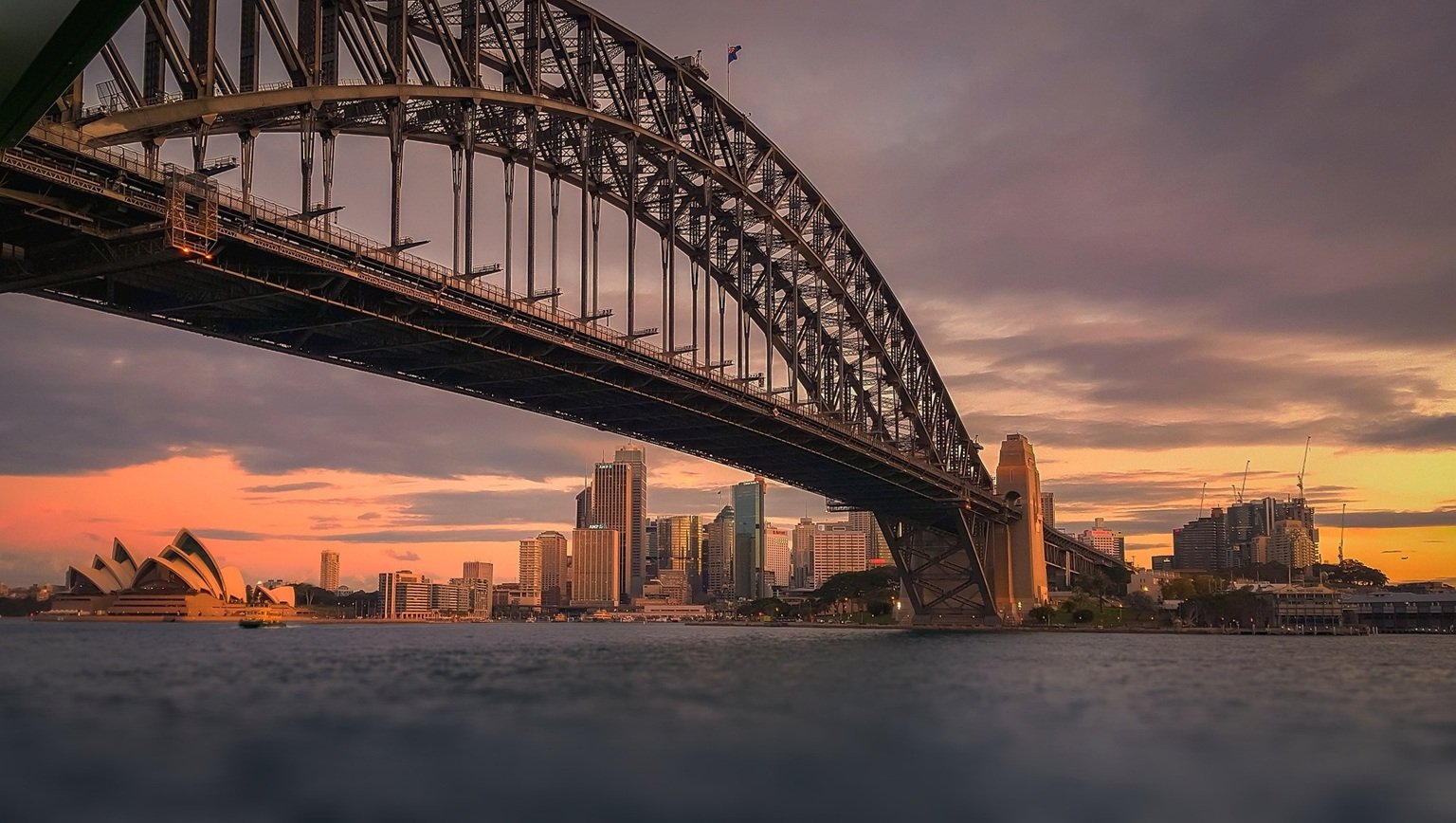 Sydney Harbour Bridge and Opera House at sunset Sydney public transport guide