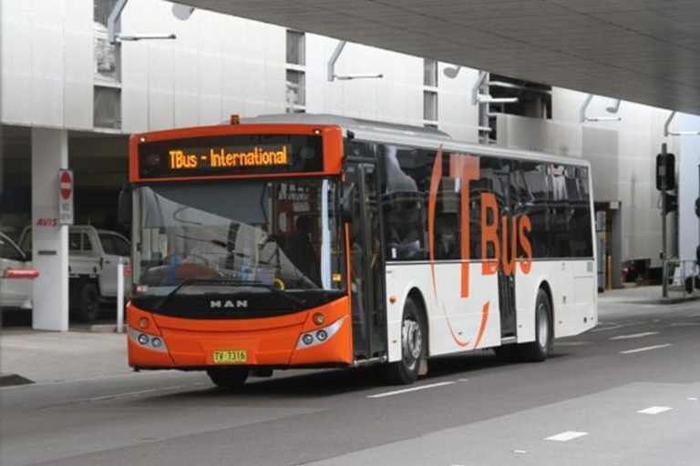 T-Bus airport shuttle at Sydney Airport connecting international and domestic terminals Caption: Description: