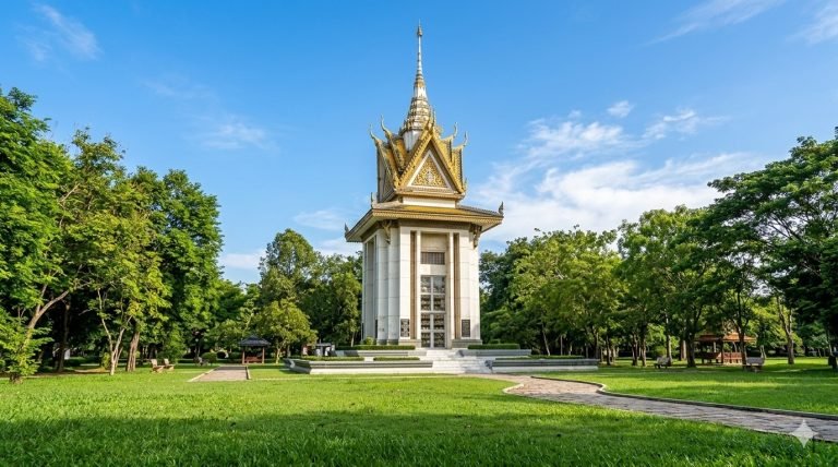 Choeung Ek memorial stupa Cambodia killing fields Phnom Penh historical site