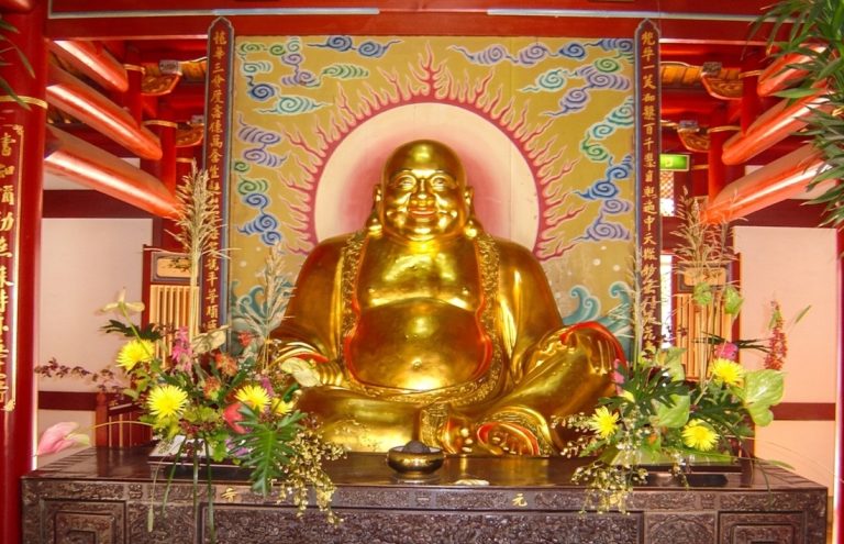 where to stay in Taiwan golden Buddha statue temple interior Taiwan Caption: Description: