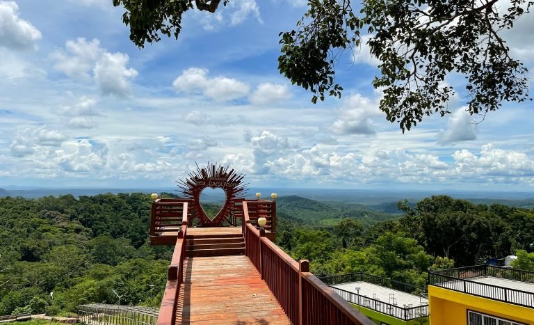 viewpoint in northeast cambodia mondulkiri ratanakiri overlooking jungle hills and scenic landscape
