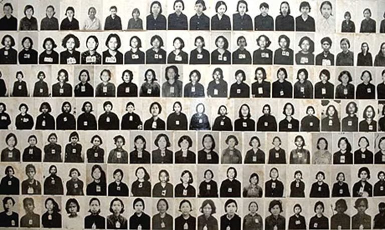 black and white portraits of victims at tuol sleng genocide museum cambodia killing fields Caption: Description: