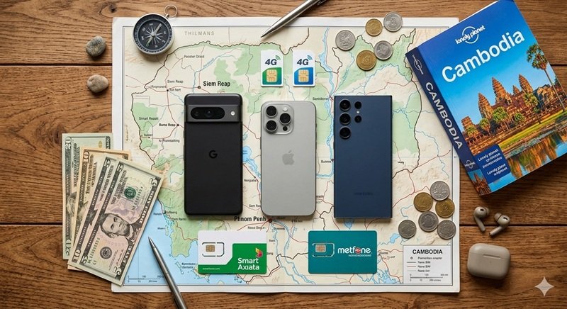 sim card cambodia setup phones esim local sim cards map cambodia travel essentials
