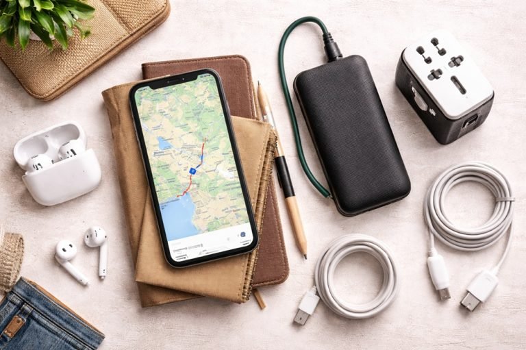 cambodia packing list tech essentials smartphone power bank travel adapter cables earbuds