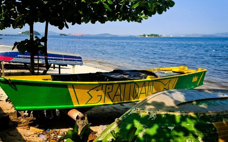 Brazil travel tips: traditional fishing boats on a quiet coastal beach in Brazil