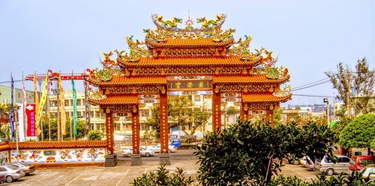 where to stay in Taiwan traditional temple gate cultural architecture Taiwan Caption: Description: