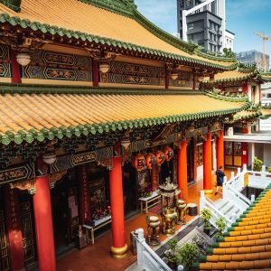 Getting around Taiwan temple architecture colorful roofs city travel Taiwan