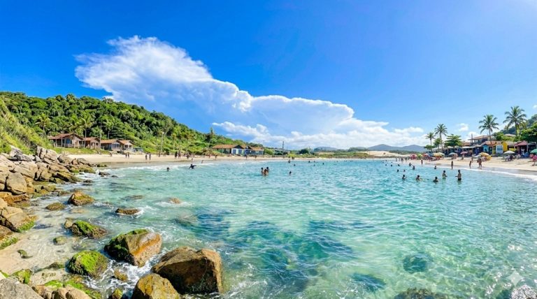 Things to Do in Florianópolis Brazil crystal-clear beach water and tropical coastline on Santa Catarina Island