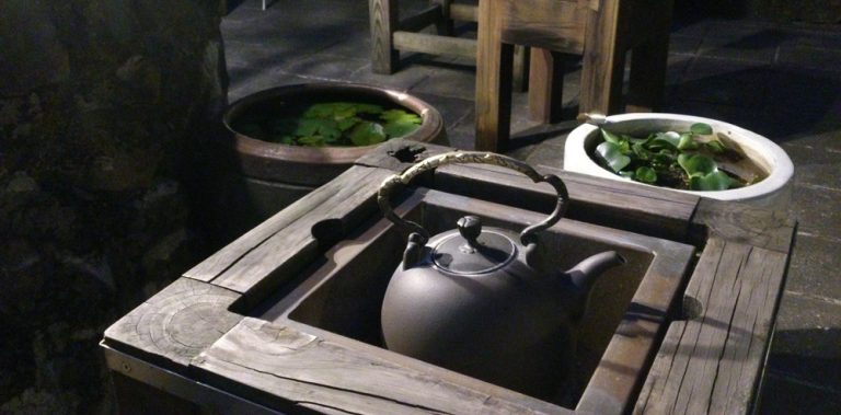 Traditional tea preparation during a Jiufen and Shifen day trip in Taiwan