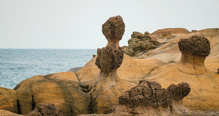 Best day trips from Taipei featuring Yehliu Geopark rock formations