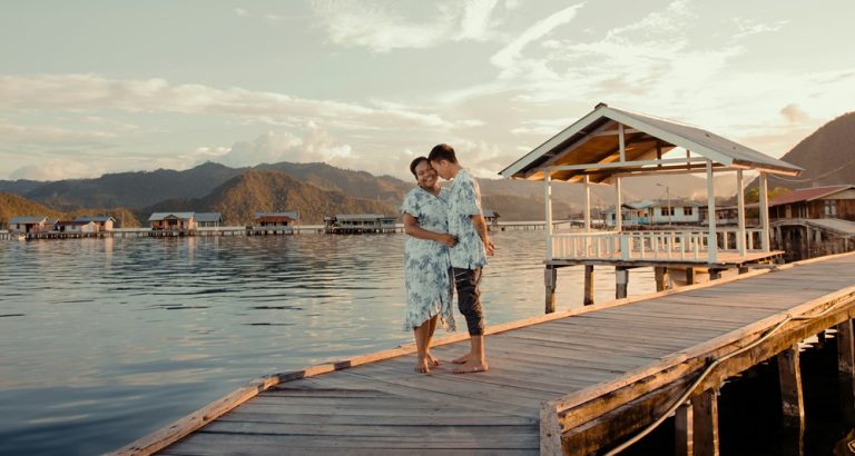 Couple enjoying a romantic island getaway during a Bali honeymoon - Bali honeymoon guide
