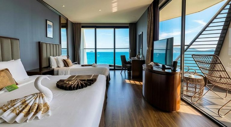 Spacious sea-view room with private balcony at Boton Blue Hotel & Spa in Nha Trang