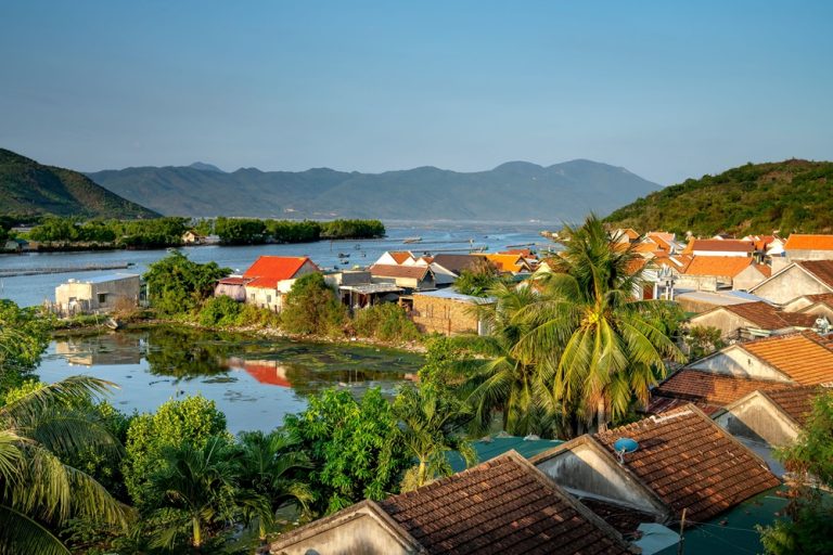 Coastal fishing village near Nha Trang, one of the beautiful places to visit in Vietnam