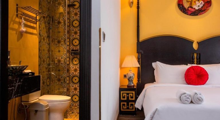 Guest room at Hanoi Center Silk Boutique Hotel and Travel in Hanoi Old Quarter