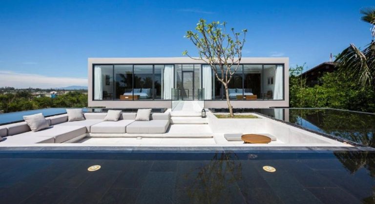 Modern private pool villa at Naman Retreat in Da Nang, Vietnam