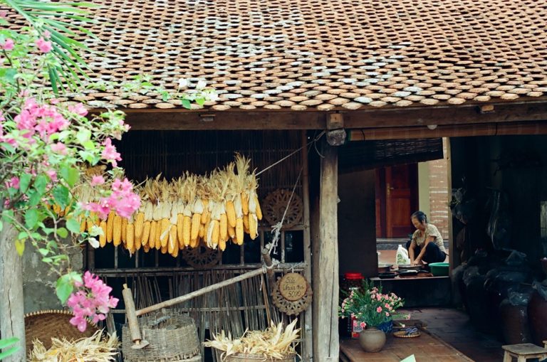 Traditional rural home in Northern Vietnam during the best time to visit Vietnam