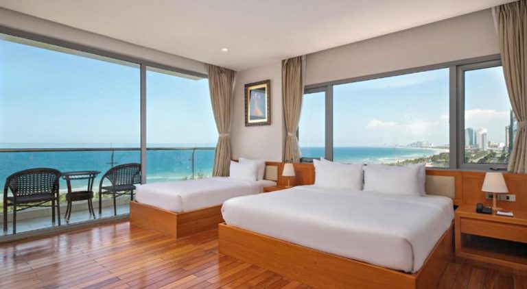 Spacious sea-view room at Sekong Hotel Da Nang overlooking My Khe Beach and the Da Nang coastline