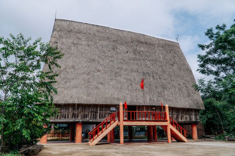 Traditional stilt house at the Vietnam Museum of Ethnology in Hanoi